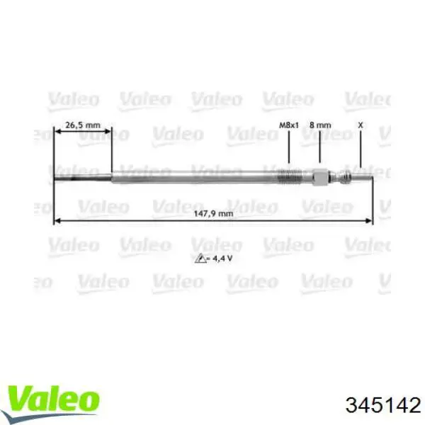 Свечи накала 345142 VALEO