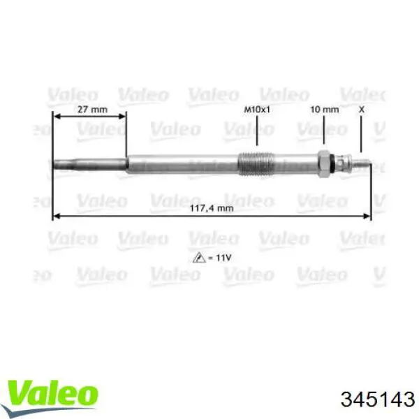 Свечи накала 345143 VALEO