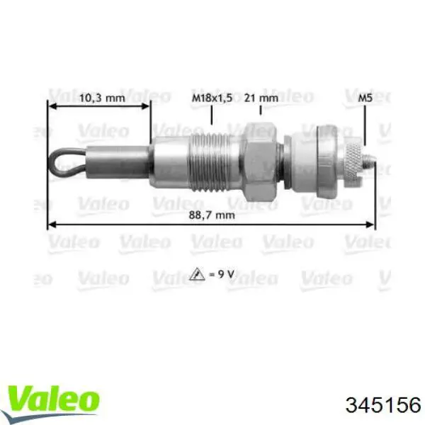 Свечи накала 345156 VALEO