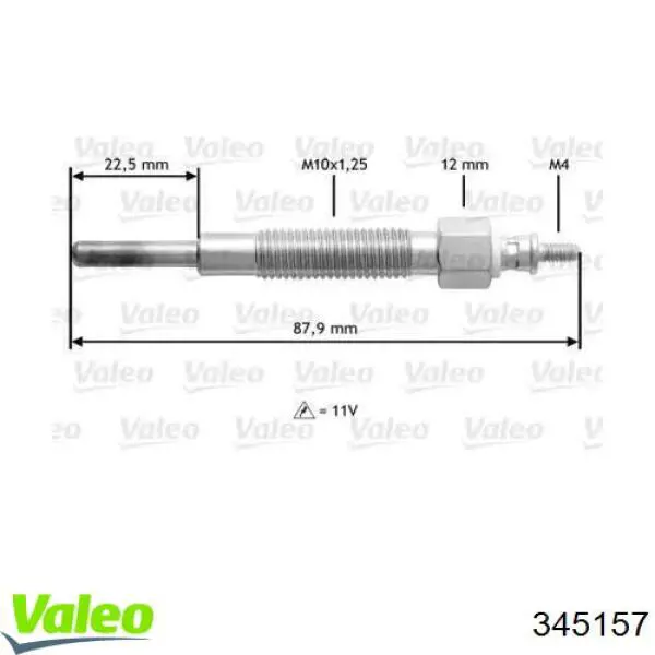 Свечи накала 345157 VALEO