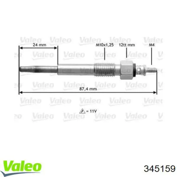 Свечи накала 345159 VALEO