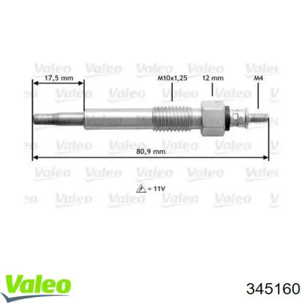 Свечи накала 345160 VALEO