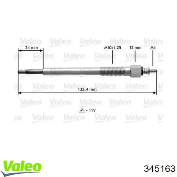 Свечи накала 345163 VALEO