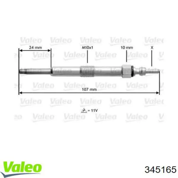 Свечи накала 345165 VALEO