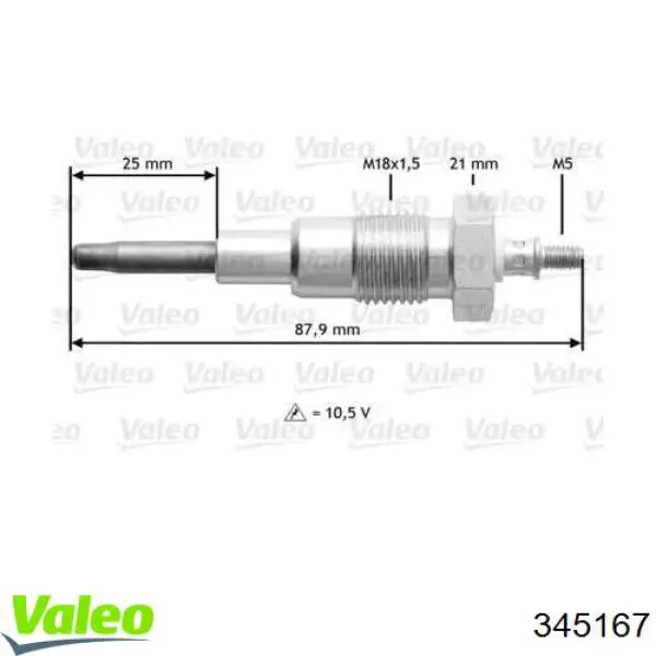 Свечи накала 345167 VALEO