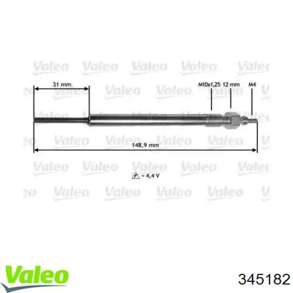 Свечи накала 345182 VALEO