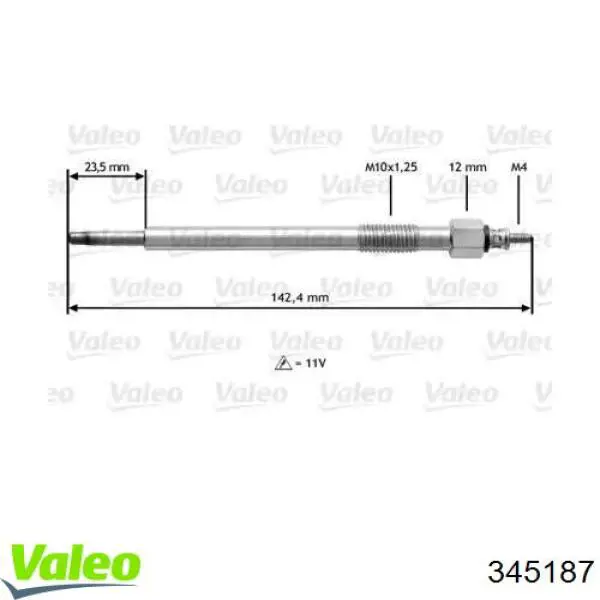 Свечи накала 345187 VALEO