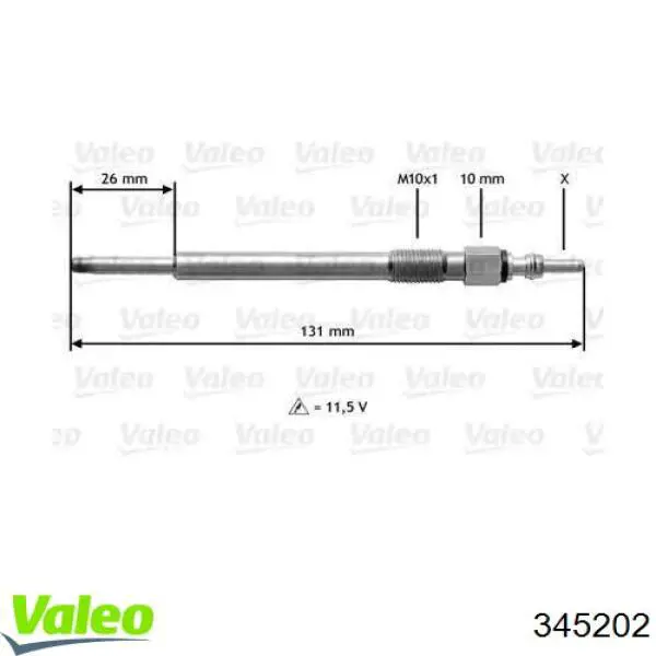 Свечи накала 345202 VALEO