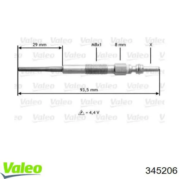 Свечи накала 345206 VALEO