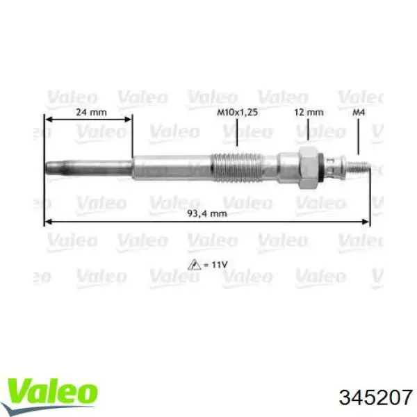 Свечи накала 345207 VALEO