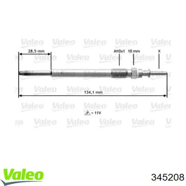 Свечи накала 345208 VALEO