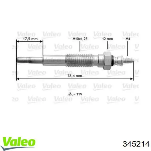 Свечи накала 345214 VALEO