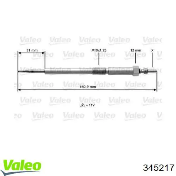 Свечи накала 345217 VALEO