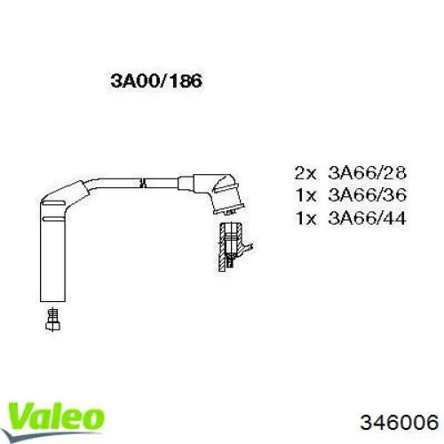 346006 VALEO высоковольтные провода