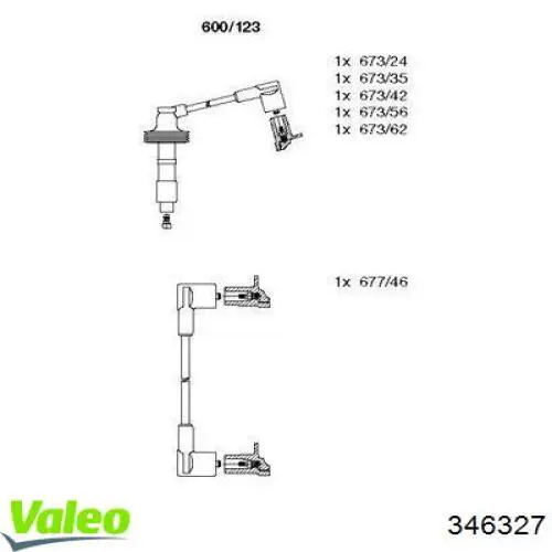 Высоковольтные провода 346327 VALEO