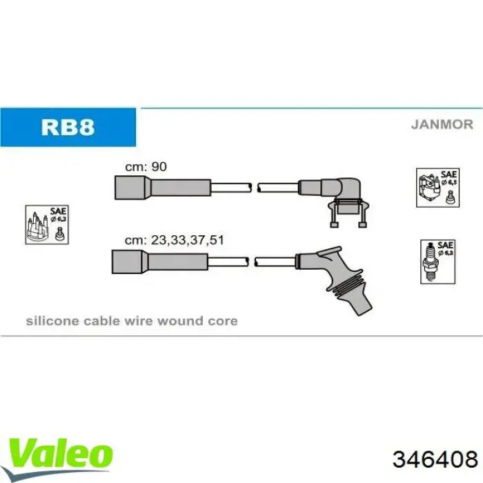 Высоковольтные провода 346408 VALEO