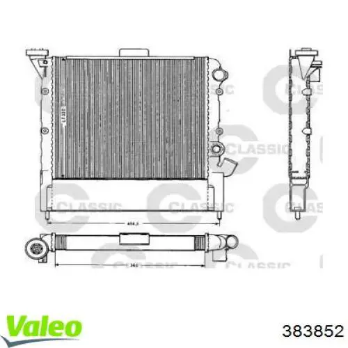 Радиатор 383852 VALEO