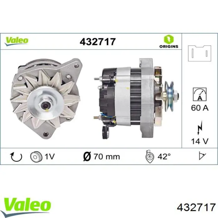 Генератор 432717 VALEO