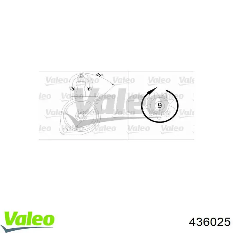 Стартер 436025 VALEO