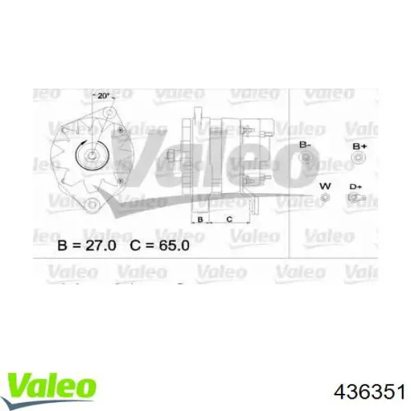 Генератор 436351 VALEO