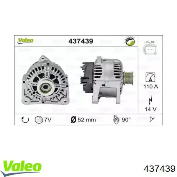 Генератор автомобиля VALEO 437439
