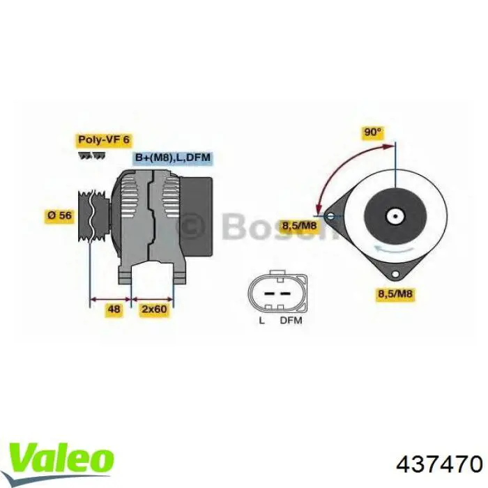 Автомобильный генератор VALEO 437470 цена, от 174.46 USD