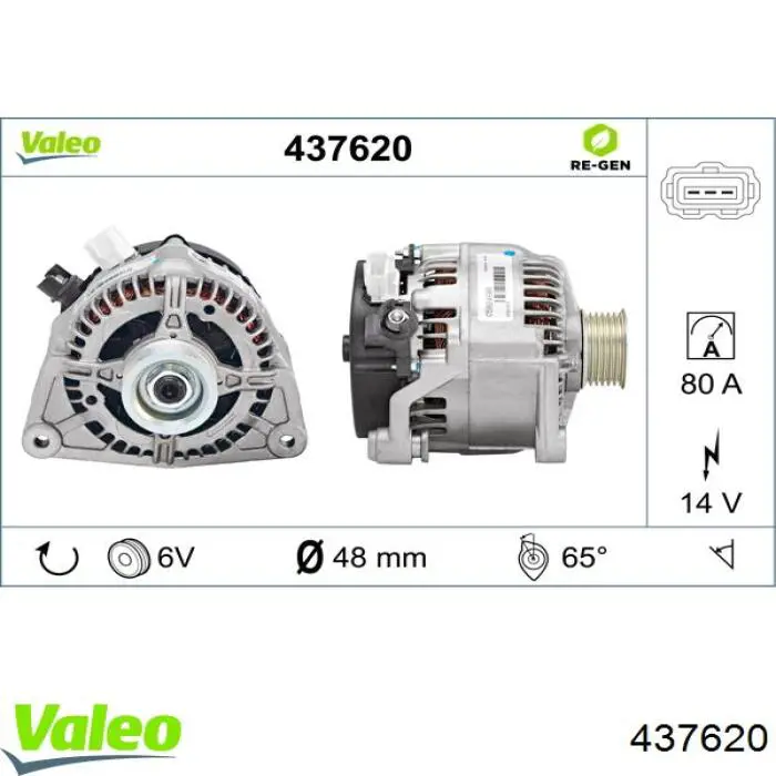 Генератор 437620 VALEO