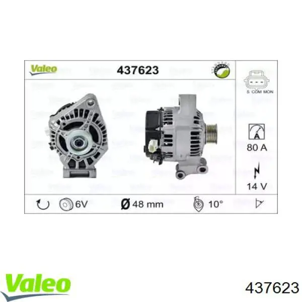 Генератор 437623 VALEO