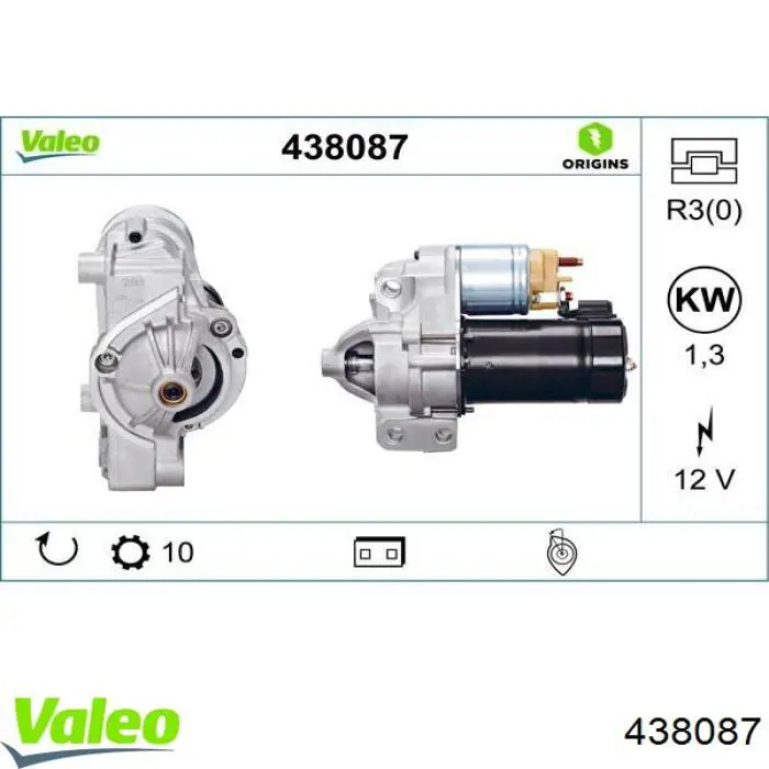 Стартер 438087 VALEO