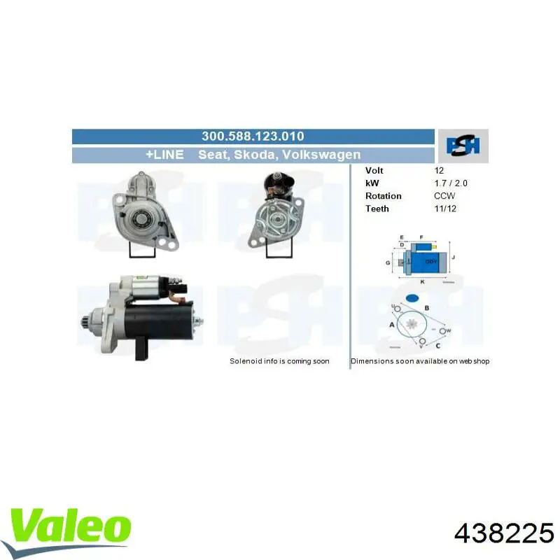 Стартер VALEO 460447 цена, от 42.28 USD