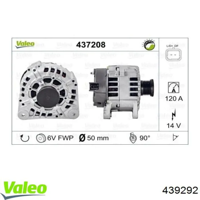 Генератор автомобиля VALEO 439292