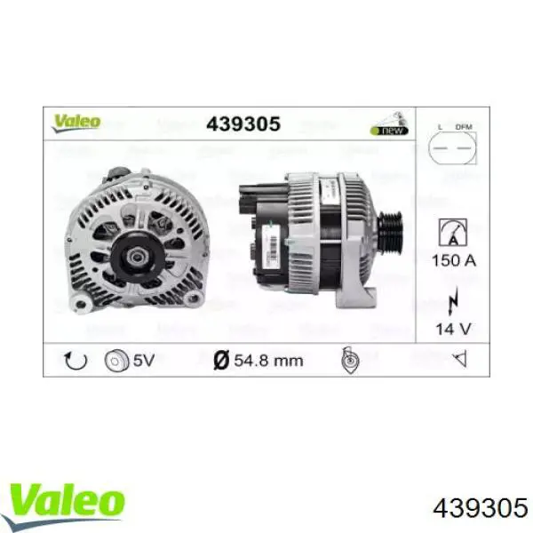 Генератор автомобиля VALEO 439305