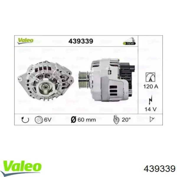 Генератор автомобиля VALEO 439339