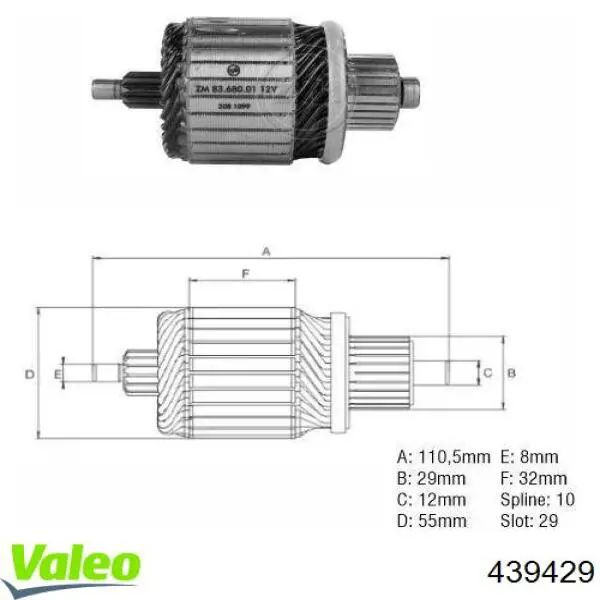 Генератор автомобиля VALEO 439429