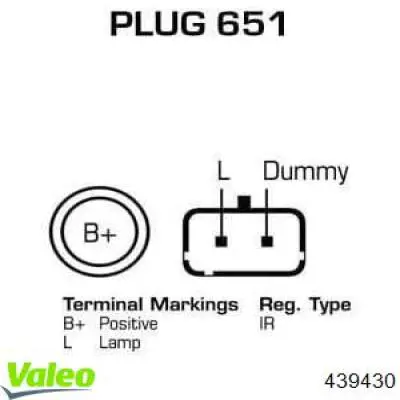 Генератор автомобиля VALEO 439430
