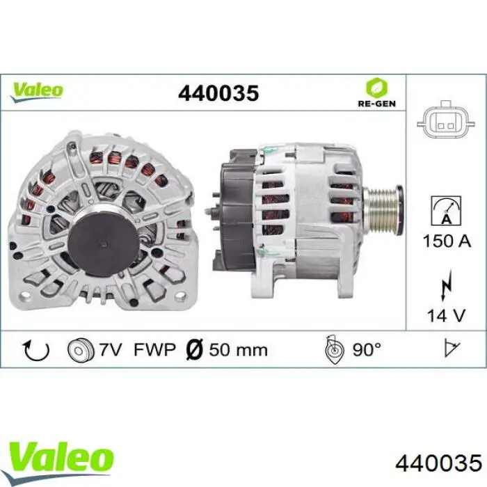 Генератор 440035 VALEO