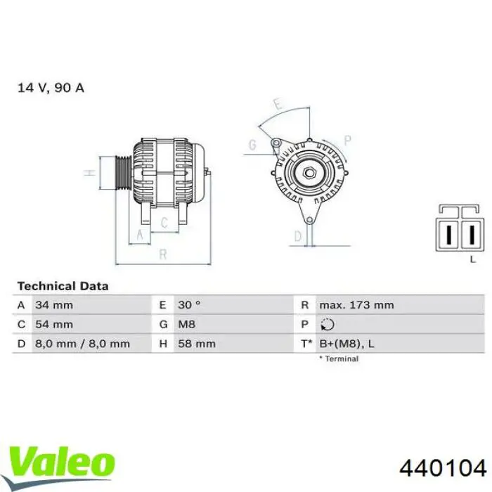 440104 VALEO Генератор автомобильный