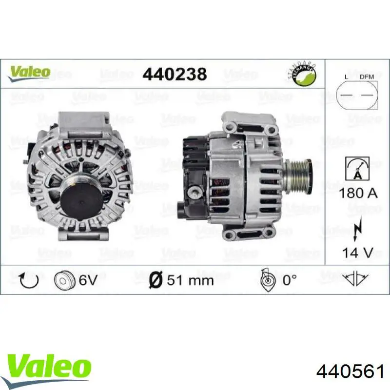 Генератор 440561 VALEO