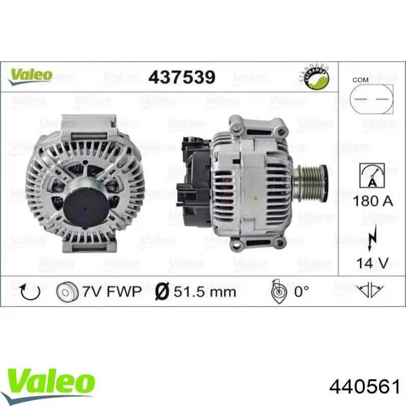 Автомобильный генератор VALEO 440561 цена, от 191.52 USD