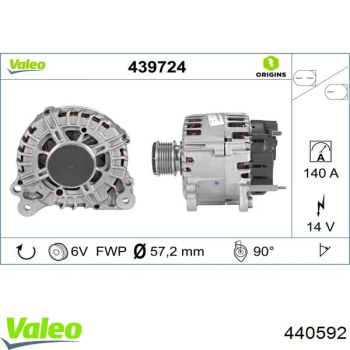 Генератор 440592 VALEO