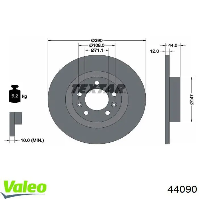 Правая фара 44090 VALEO