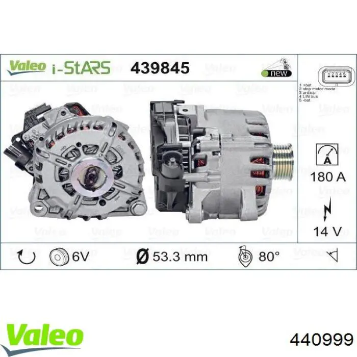 Генератор 440999 VALEO