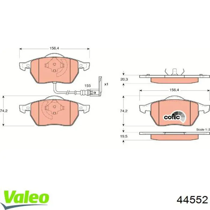44552 VALEO Противотуманка правая