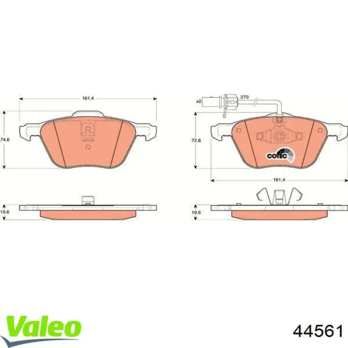 Габарит (фонарь) передний нижний левый VALEO 44561 цена, от 441.41 USD