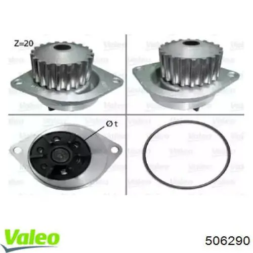 506290 VALEO Насос водяной