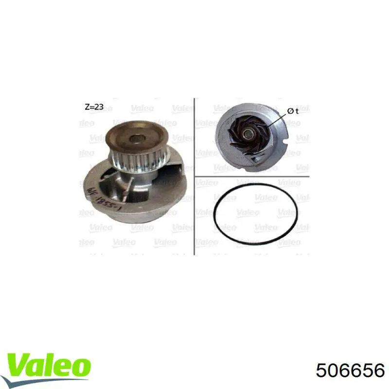 Помпа охлаждения VALEO 506656 цена, от 29.14 USD