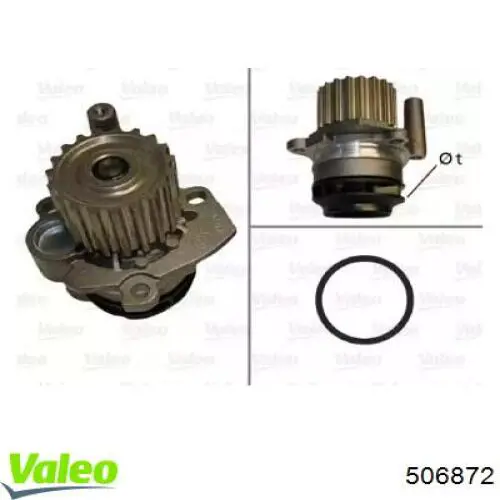 Bomba de agua 506872 VALEO