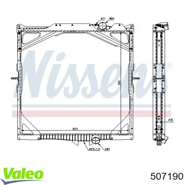 507190 VALEO Радиатор основной
