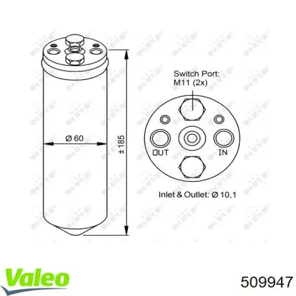 Осушитель кондиционера 509947 VALEO