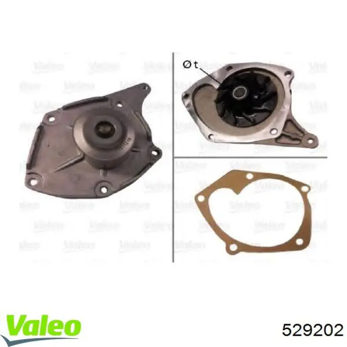 Помпа охлаждения VALEO 529202 цена, от 27.05 USD